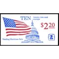 USA 1985, Flag & Capital Booklet of 10 x 22c St...
