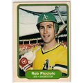 1982 Fleer baseball card 106 Rob Picciolo- Athl...