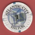Hilton. $1 Casino Chip. Atlantic City, NJ. I43.