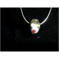 Glass Bead Necklace - Green Gold