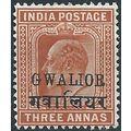 Gwailor (ICS) 1904 SG53A 3a Orange-Brown Mounte...