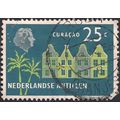 NETHERLANDS ANTILLES, Curacao Scene, blue 1958, 25c, #2