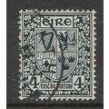 IRELAND 1941 4d BLUE ARMS OF IRELAND SG 117 FIN...
