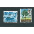seychelles stamps surcharge couple sg247 sg 248...