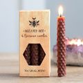 Candles - Set of 6 Brown Beeswax Spell Candles