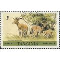 TANZANIA, MAMMAL, Impala, brown 1980, 1/-