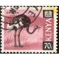 KENYA, BIRDS, Ostrich, red 1966, 70c