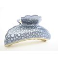 Art deco silver gray/blue sparkle hair claw cli...
