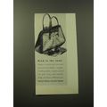 1960 Lord & Taylor Aigner Handbag Advertisement - Bred to the land