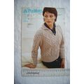 2001 Patons 2679 cabled jacket, aran, 32-42 inc...