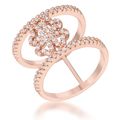 Lauren 0.4ct CZ Rose Gold Delicate Clover Wrap ...