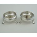 Pair Georgian Silver Cauldron Salts, London 176...