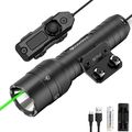 TOUGHSOUL Mlok Green Laser Tactical Flashlight ...