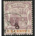 Mauritius 1895 2c Dull Purple and Orange wmk Cr...