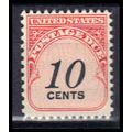 J97 10c Postage Due Barely Clears MNH KA1234