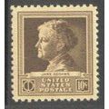 878 10c Jane Addams Fine MNH GA0452