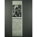 1932 Swedish State Railways Ad - Stockholm