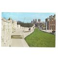 YORK MINSTER AND CITY WALLS used postcard by J....