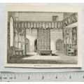 1860s engraving - interior in Haddon Hall