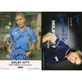 Patsy Kensit Holby City 2x Hand Signed Cast Car...
