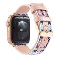 Ethnic Leather Watchband For Apple Watch Series...