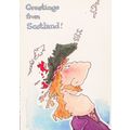 Greetings From Scotland Map From Scottish Face ...