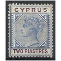 Cyprus 1896 SG43 2 Piastres Blue & Purple Mount...