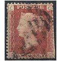 1858 SG43 1d Red Plate 99 Good Used Check Lette...