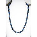 Necklace hematite & rubber tube beads 19 inches...