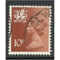 Wales GB 1980 10p Orange Machin 1 BAND SG W29.(...
