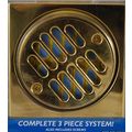 Drain Square 3 piece - Polished Brass