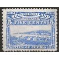 Newfoundland 1910 SG99 5c Bright Blue Mounted M...