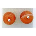 Carnelian Crystal 10mm Gemstone Stud Earrings
