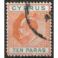 CYprus 1904 SG61 10 Paras Ortnage & Green Fine ...