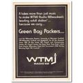 WTMJ 1973 Milwaukee Radio 62 Green Bay Packers ...