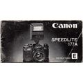 Canon Speedlite 177A Instruction Manual