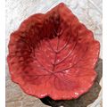 Fresh Decor Ceramic Leaf Serving Bowl Rust Oran...
