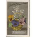 PC20654 Greetings. Birthday Remembrance. Flower...
