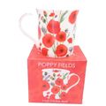 Red Poppies Mug Fine China Mug 9 CM Ceramic Dis...