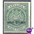 Antigua 1916 SG52 1/2d Green WAR STAMP Mounted....