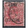 1902 O49 1d Scarlet Army Official Good Used. ..