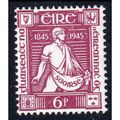1945 Ireland Sg137 6d CLARET MOUNTED MINT (BT47)