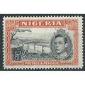 Nigeria 1948 SG59b 5/- Black & Orange Perf 14 M...