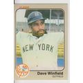 1983 Fleer baseball Dave Winfield card #398 - N...