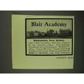 1908 Blair Academy Ad - Blairstown New Jersey