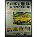 1939 Plymouth Roadking Deluxe Ad