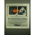 1980 Edison Turbo-Heater Ad - Blow Winter Out of Your Workshop