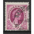 RHODESIA & NYASALAND 1954 6d PURPLE QE II SG 7 ...
