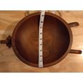 Woodcroftery Wheel Barrow Wood Bowl 14" Long Si...