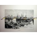 Marseilles, The Docks, France, Book Illustratio...